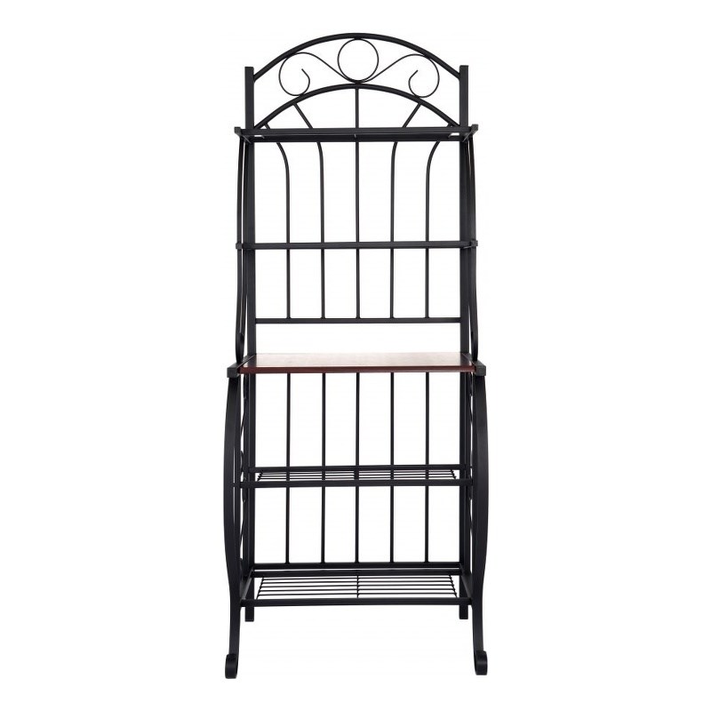 Boraam Valencia 4 Shelf Baker's Rack in Black