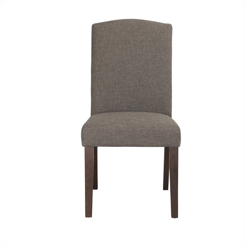 Boraam Champagne Parsons Upholstery Dining Chairs (Set of 2) in Steel-Gray  