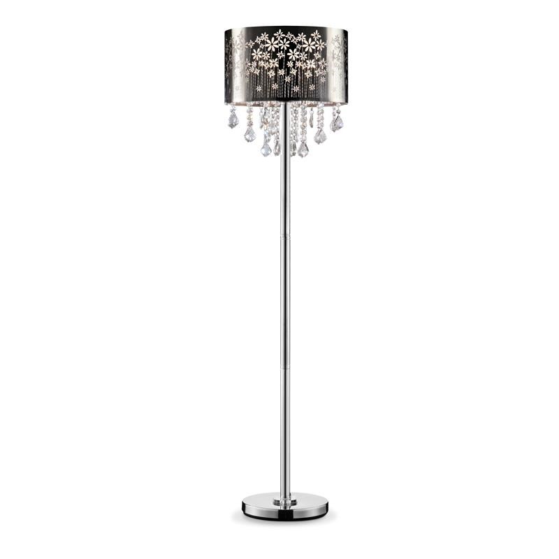 black flower metal floor lamp