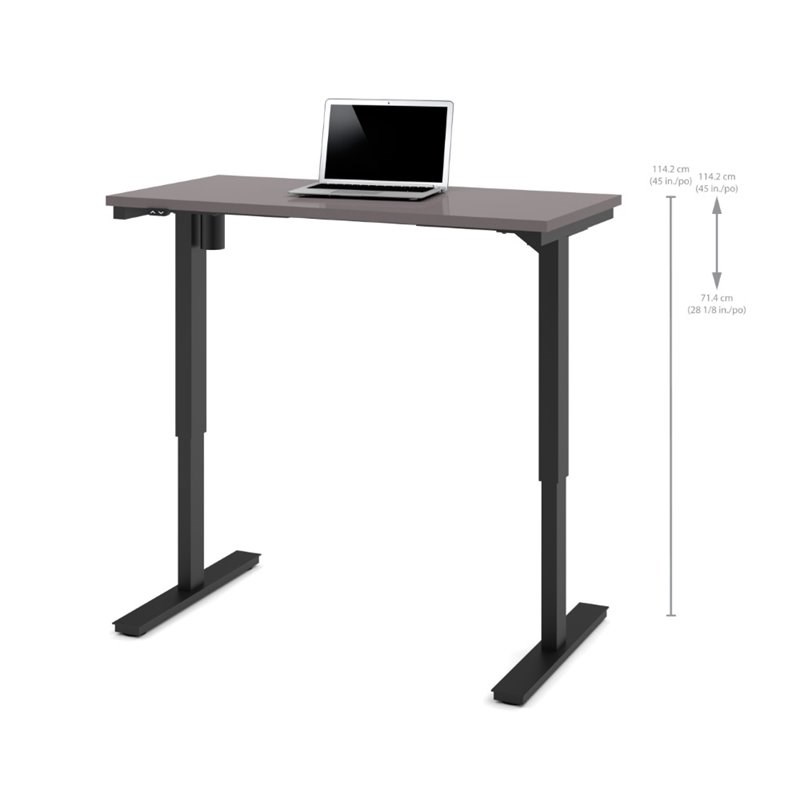 Bestar Electric Height Adjustable Work Table in Slate