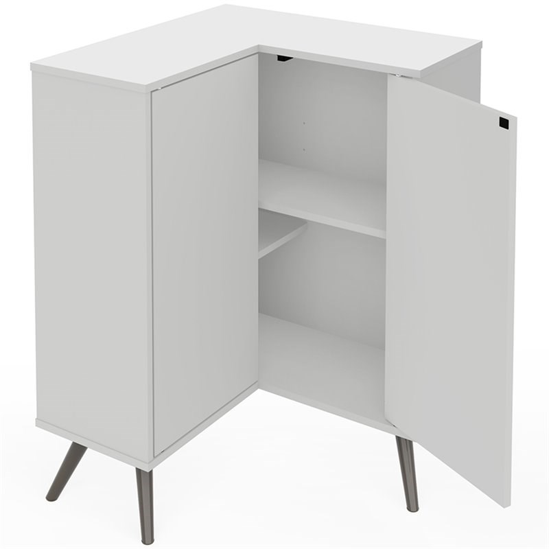 Bestar Krom Corner Storage in White Homesquare