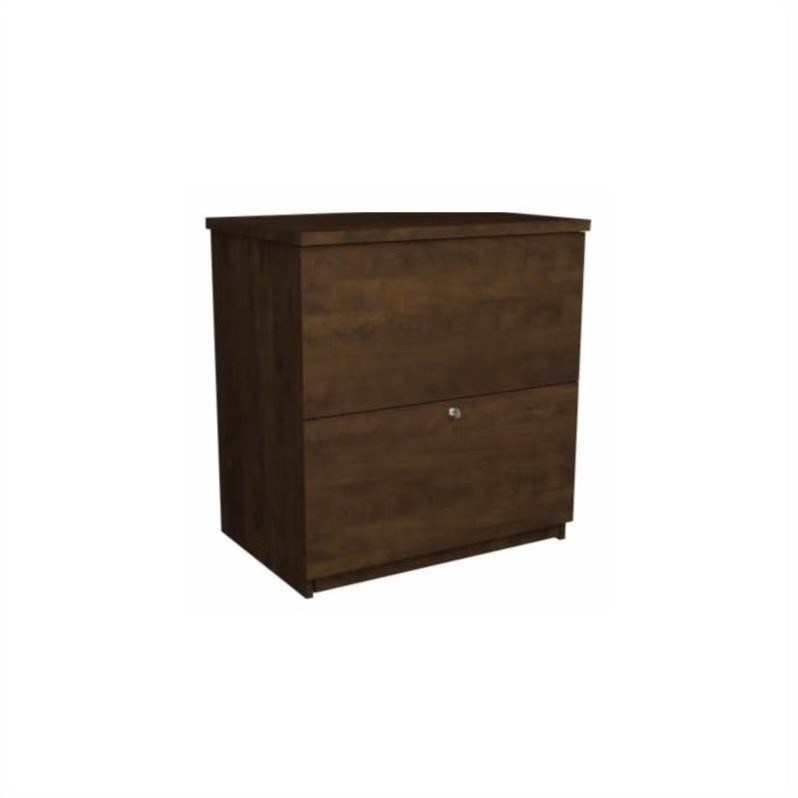 Bestar 2 Drawer Lateral File Storage Cabinet in Chocolate