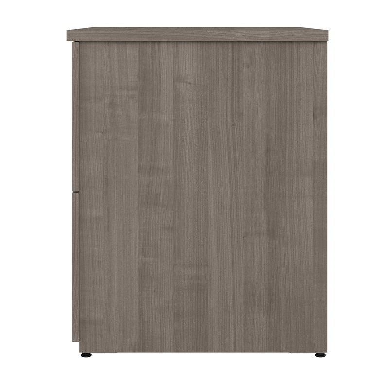 Bestar Logan 2-Drawer Engineered Wood Lateral File Cabinet in Silver Maple
