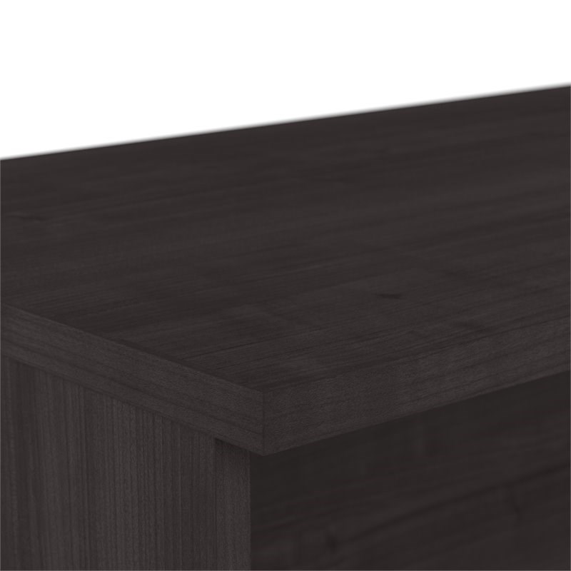 Bestar Logan Contemporary Engineered Wood Computer Desk in Charcoal Maple