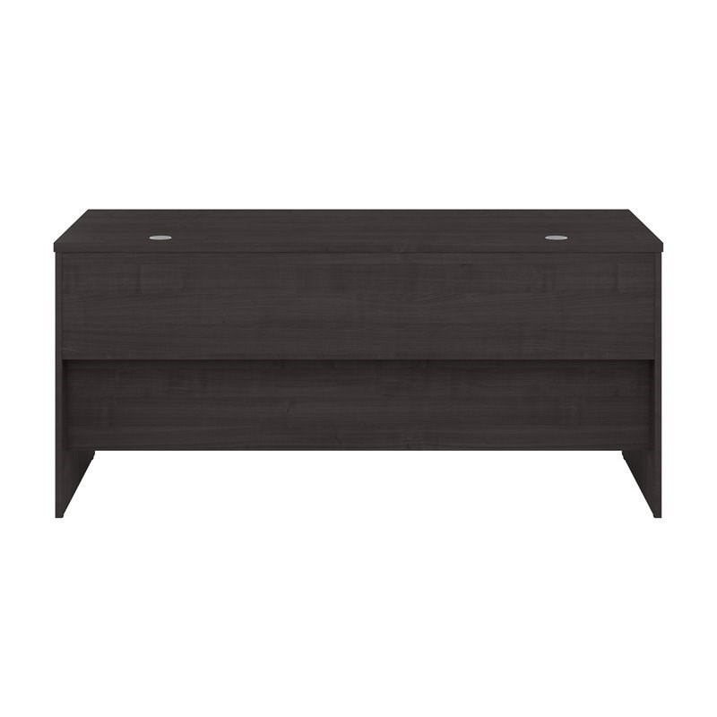 Bestar Ridgeley Contemporary Engineered Wood Desk Shell in Charcoal Maple