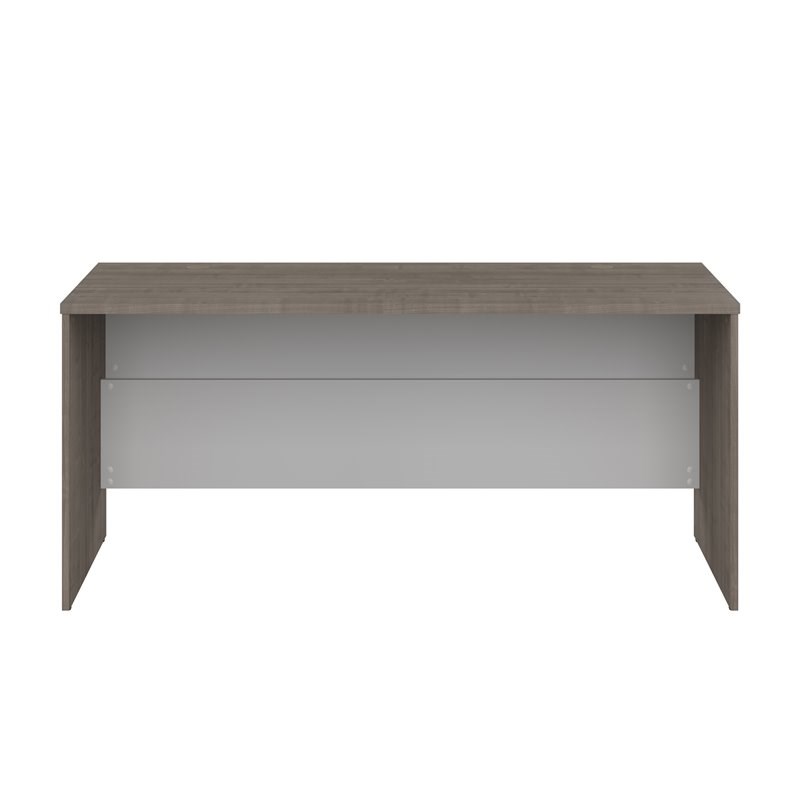 Bestar Ridgeley Contemporary Engineered Wood Desk Shell in Silver Maple/White
