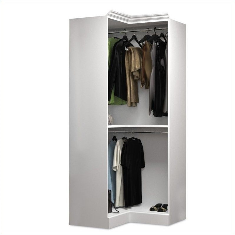 Bestar Versatile 36'' Corner Storage Unit in White