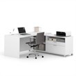 Bestar Pro-Linea L-Desk in White