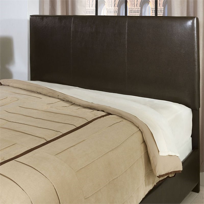 crosley drake faux leather upholstered king california king headboard in brown cf90002601br