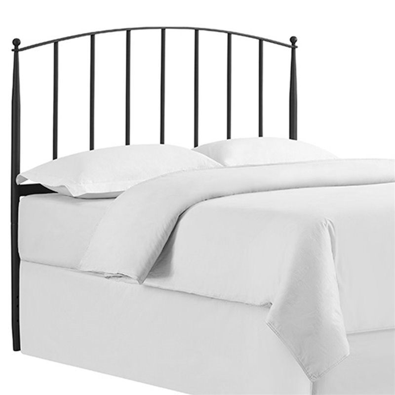 Black Crosley Furniture Whitney Arched Metal Headboard Full/Queen