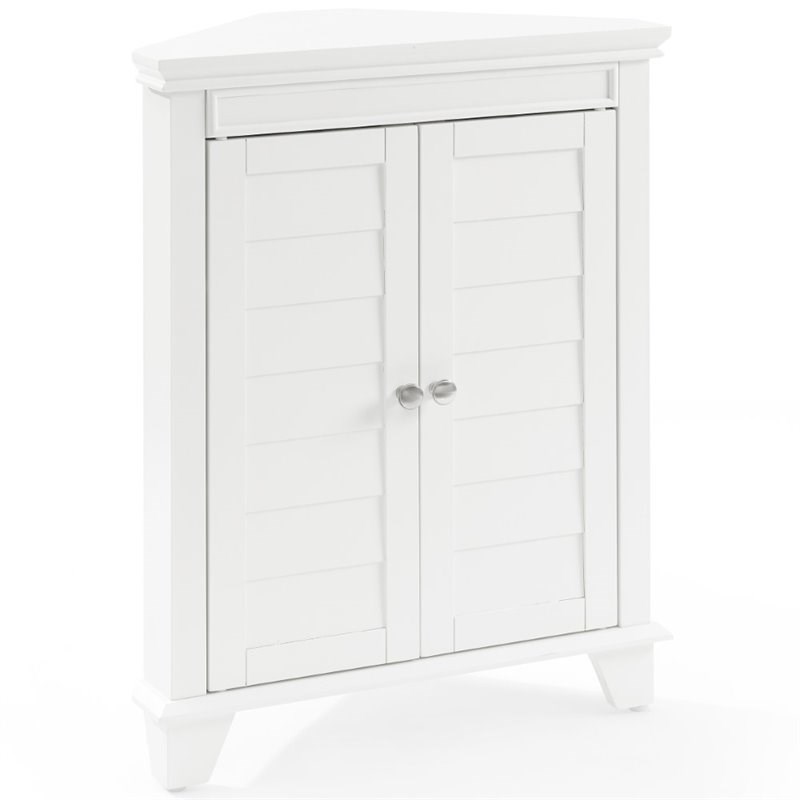 Crosley Lydia 2 Door Corner Storage Cabinet in White