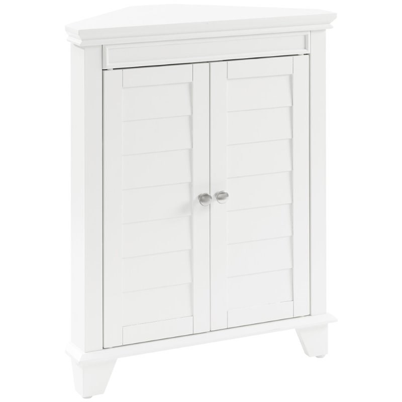 Crosley Lydia 2 Door Corner Storage Cabinet in White