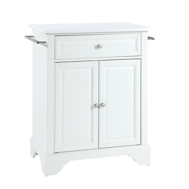 Crosley Lafayette Granite Top Portable Kitchen Island In White Kf30020bwh