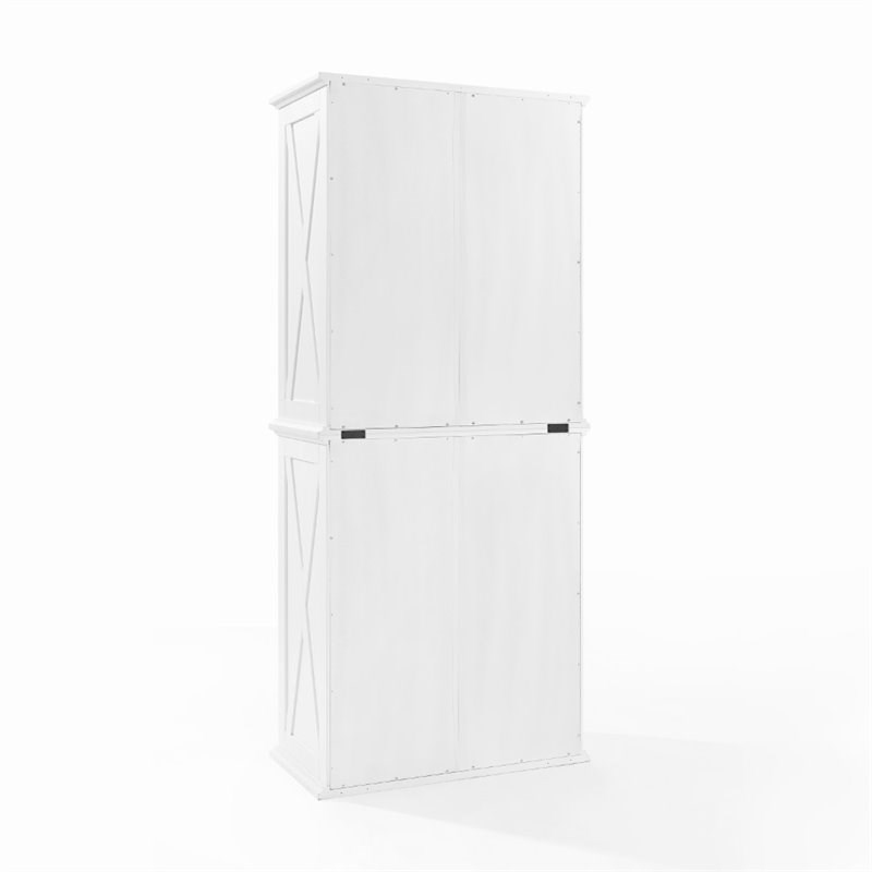 Crosley Clifton 4 Door Pantry in Distressed White