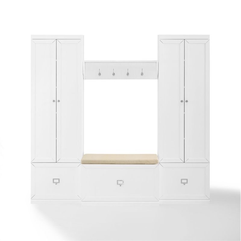 Crosley Harper 4 Piece Entryway Set in White
