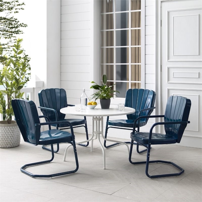 navy outdoor dining set