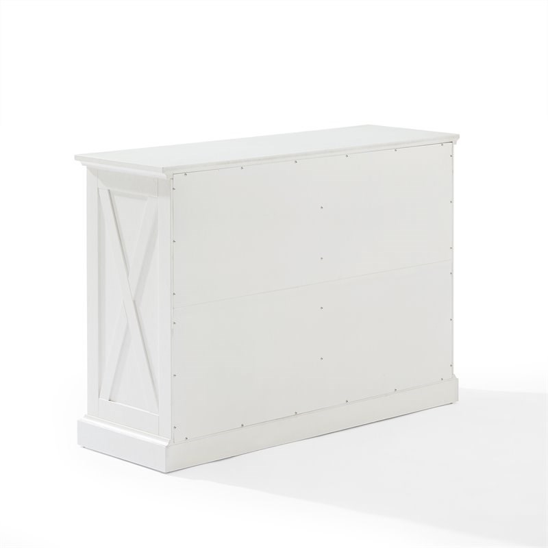Crosley Furniture Clifton Modern Wood Sideboard in Distressed White