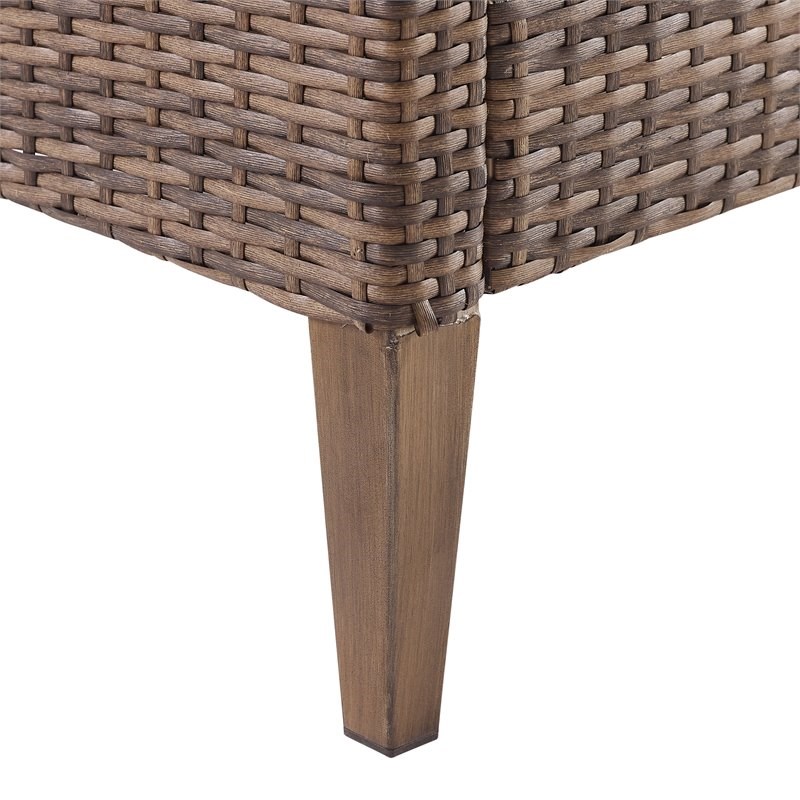 Crosley Furniture Capella 3-piece Modern Wicker Outdoor Sofa Set in Brown