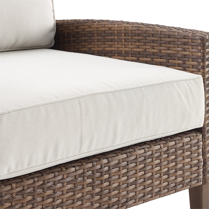 Crosley Furniture Capella 4-piece Modern Wicker Outdoor Sofa Set in Brown