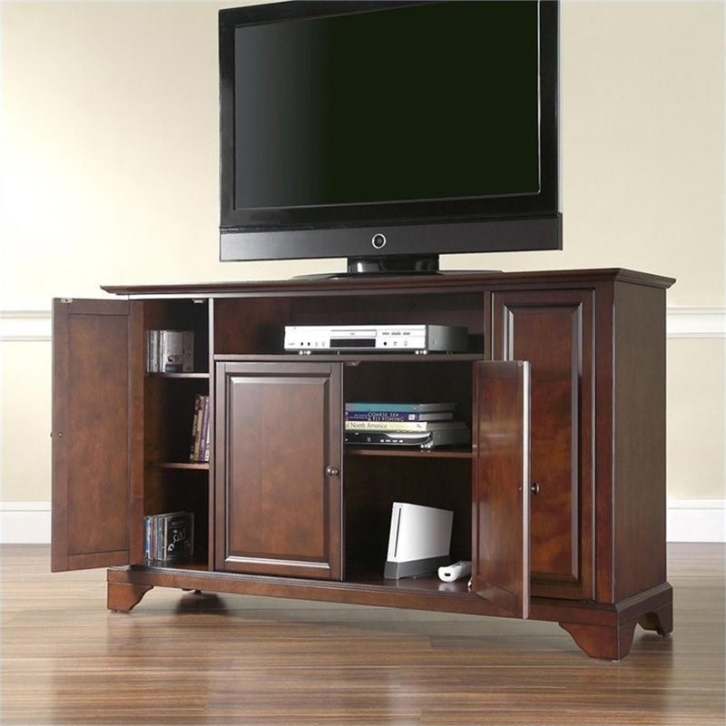 crosley lafayette 60" tv stand in mahogany - kf10001bma