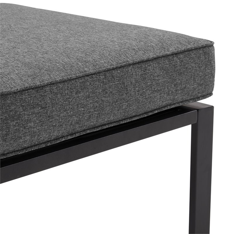 Crosley Furniture Clark 5-Piece Modern Metal Outdoor Sectional Set in Charcoal