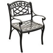 Crosley Sedona Metal Patio Dining Arm Chair in Charcoal Black (Set of 2)