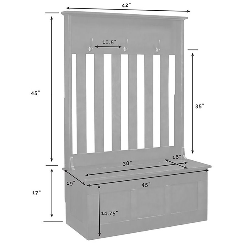Crosley Ogden Hall Tree in White Homesquare