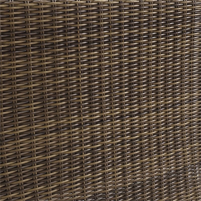 Crosley Bradenton Outdoor Wicker Patio Sofa in Brown and Sand