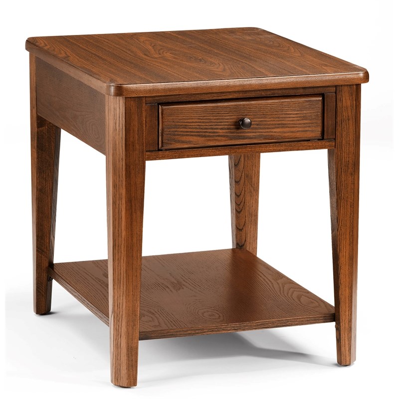Casual Choice Solid Wood End Table in Walnut Finish