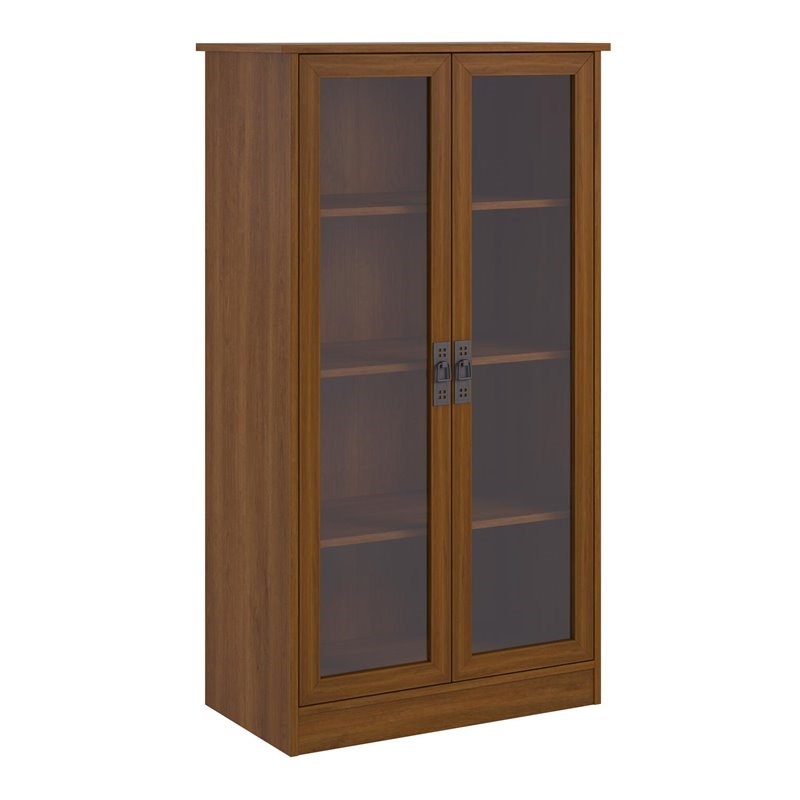 Shelf Glass Door Barrister Bookcase, Ameriwood Home Quinton Point Bookcase With Glass Doors Espresso