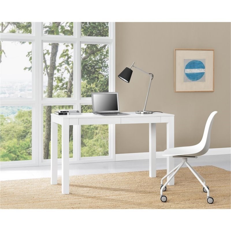 Altra Parsons 2 Drawer Writing Desk in White