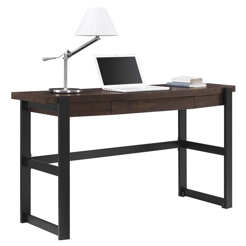 Ameriwood Home Castling Writing Desk in Espresso and Black | Homesquare