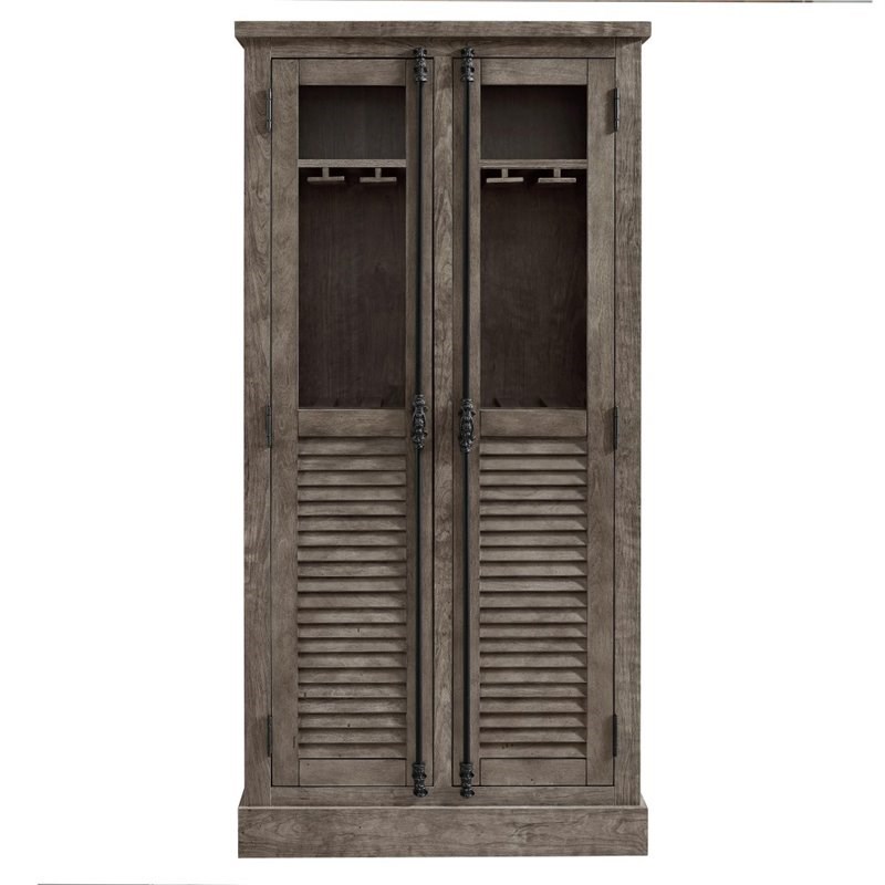 Ameriwood Home Sienna Park Bar Cabinet in Rustic Gray