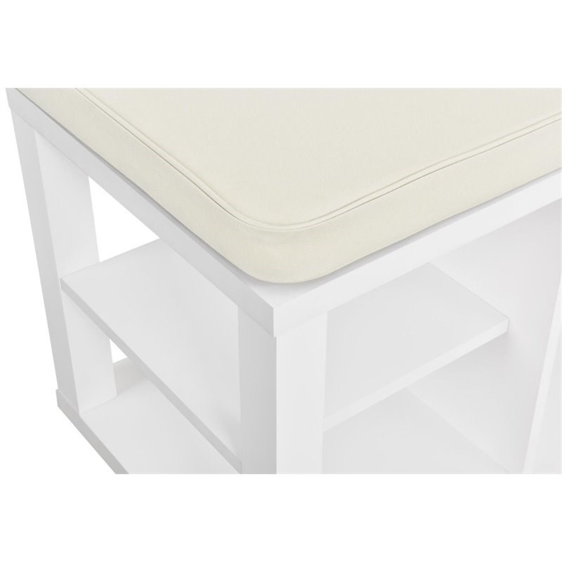 Ameriwood Home Parsons Storage Bench in White