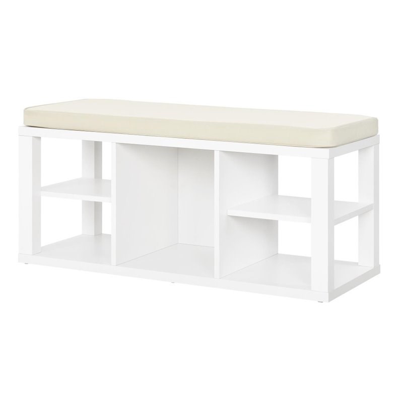 Ameriwood Home Parsons Storage Bench in White
