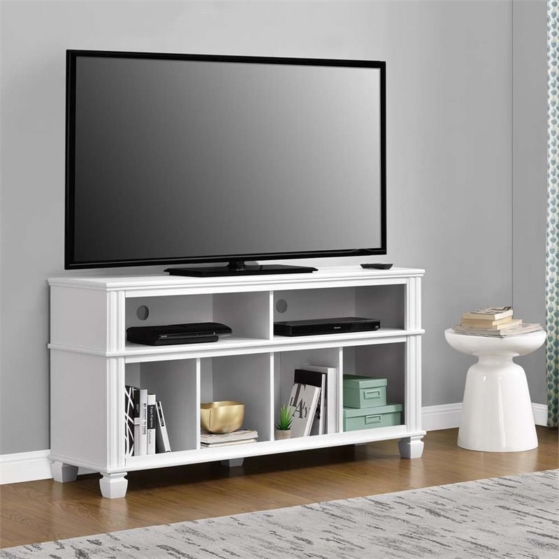 Ameriwood Home Woodcrest TV Stand in White