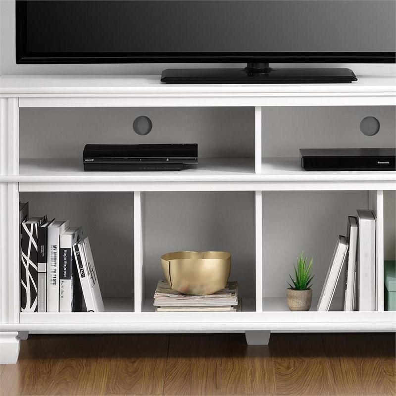 Ameriwood Home Woodcrest TV Stand in White