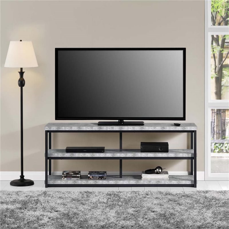 Ameriwood Home Ashlar TV Stand in Concrete Gray