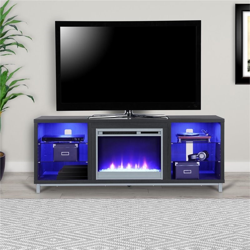 Ameriwood Home Lumina Fireplace TV Stand for TVs up to 70'' Wide in Espresso
