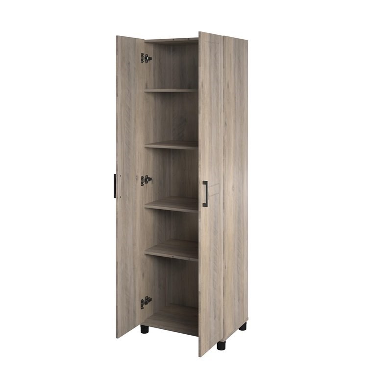 systembuild callahan 24" utility storage cabinet in gray ...