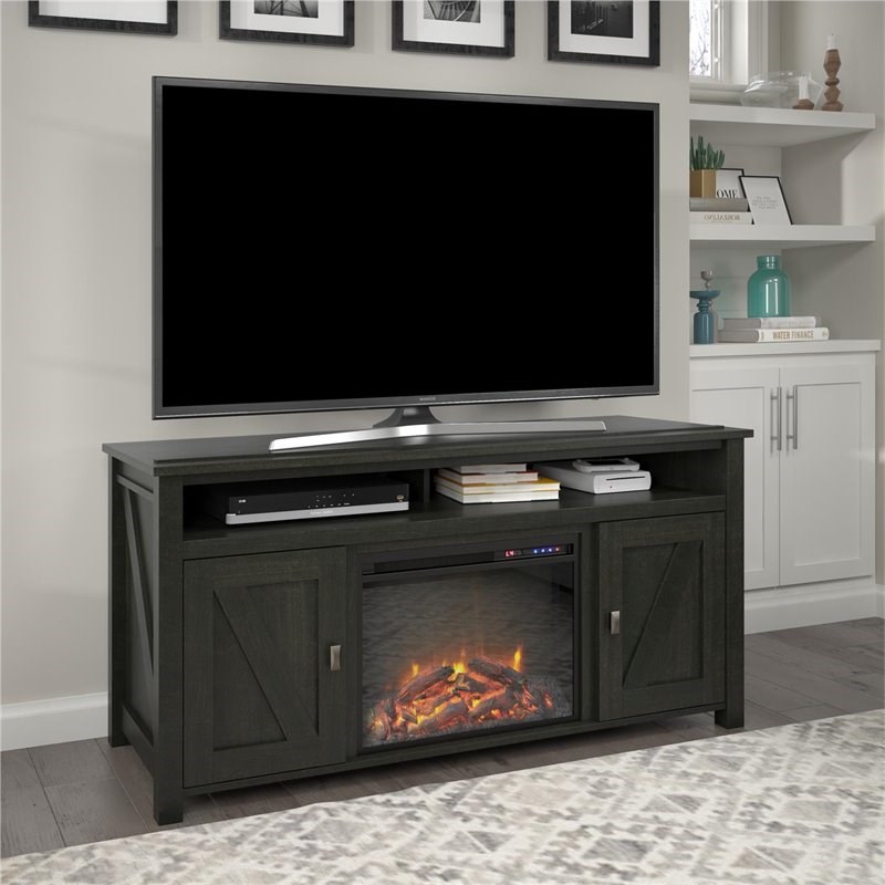 Ameriwood Home Farmington Electric Fireplace TV Console up to 60