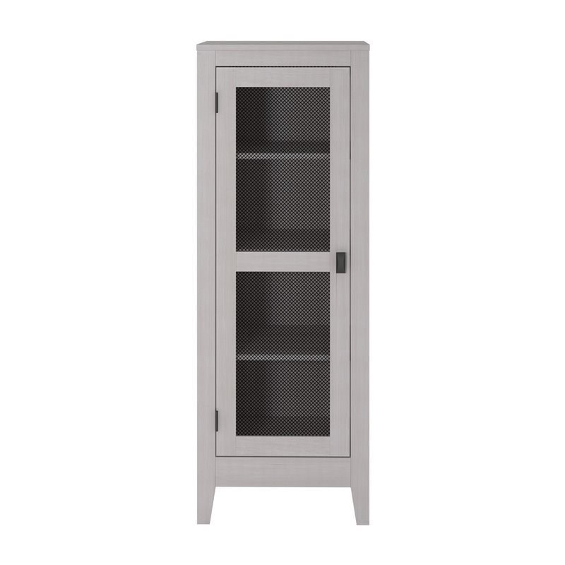 systembuild braewood storage with mesh door in ivory oak