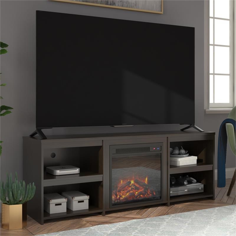 Ameriwood Home Alan View Fireplace TV Stand for TVs up to 65
