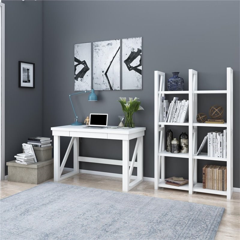 Ameriwood Home Crestwood Bookcase or Room Divider in White