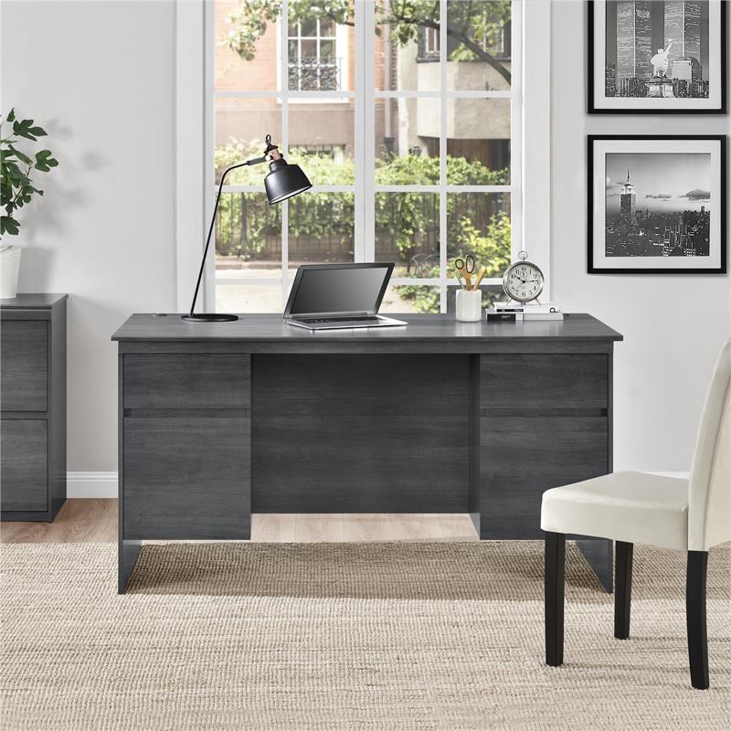 Ameriwood Home Presley Executive Desk In Weathered Oak 9111196com