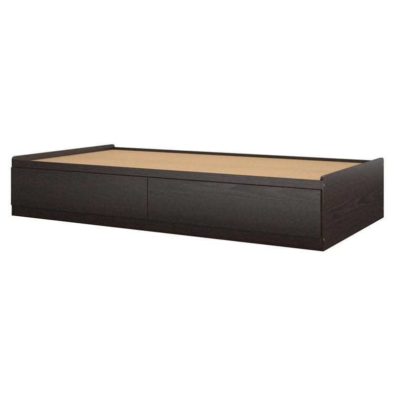 Ameriwood Home Twin Platform Bed With, Espresso Twin Bed Frame With Storage Ikea