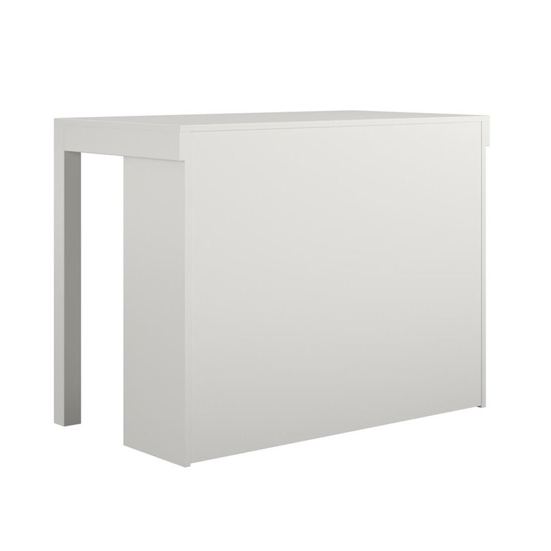 Ameriwood Home Parsons Computer Desk with Cubbies in White