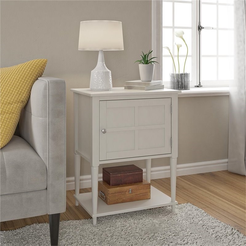 Ameriwood Home Fairmont Accent Table in Soft White