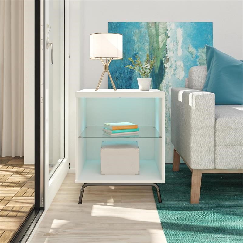 Ameriwood Home Melbourne End Table in White