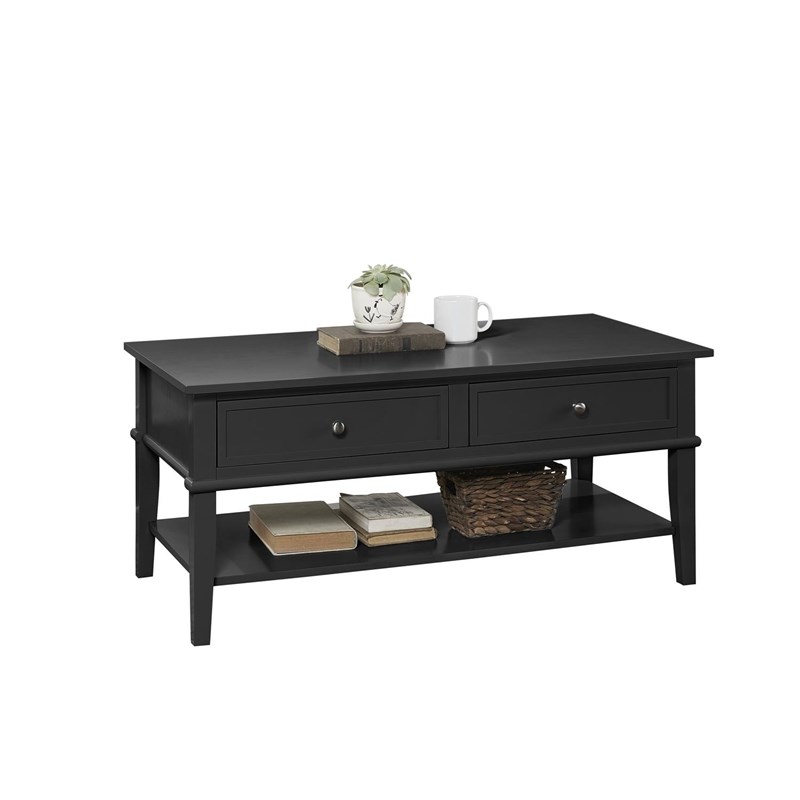Ameriwood Home Franklin Coffee Table in Black